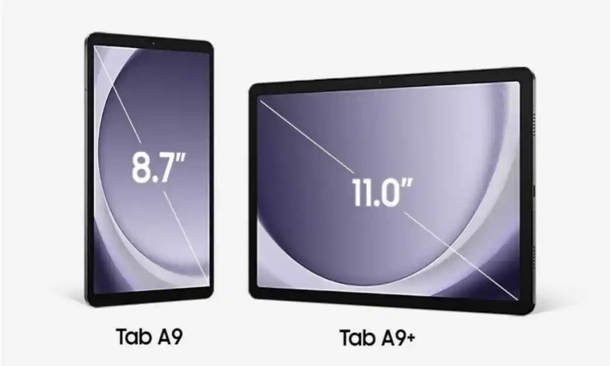 Samsung galaxy tab A9 and A9 plus display 